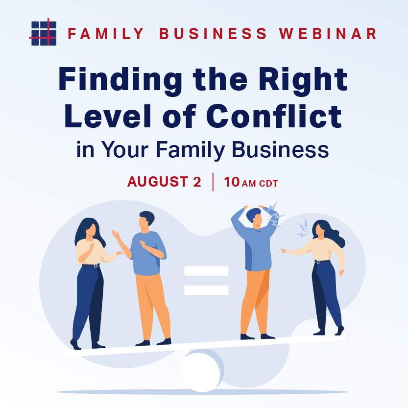 finding the right level of conflict in your family business pfba webinar
