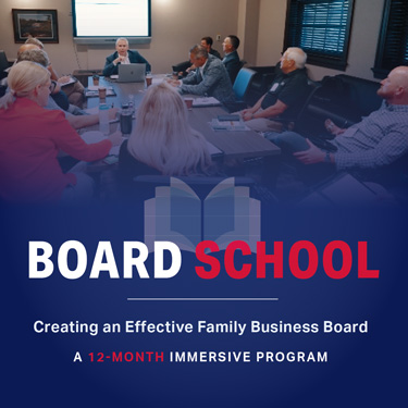 board school event graphic promoting the april 21 start date from prairie family business association